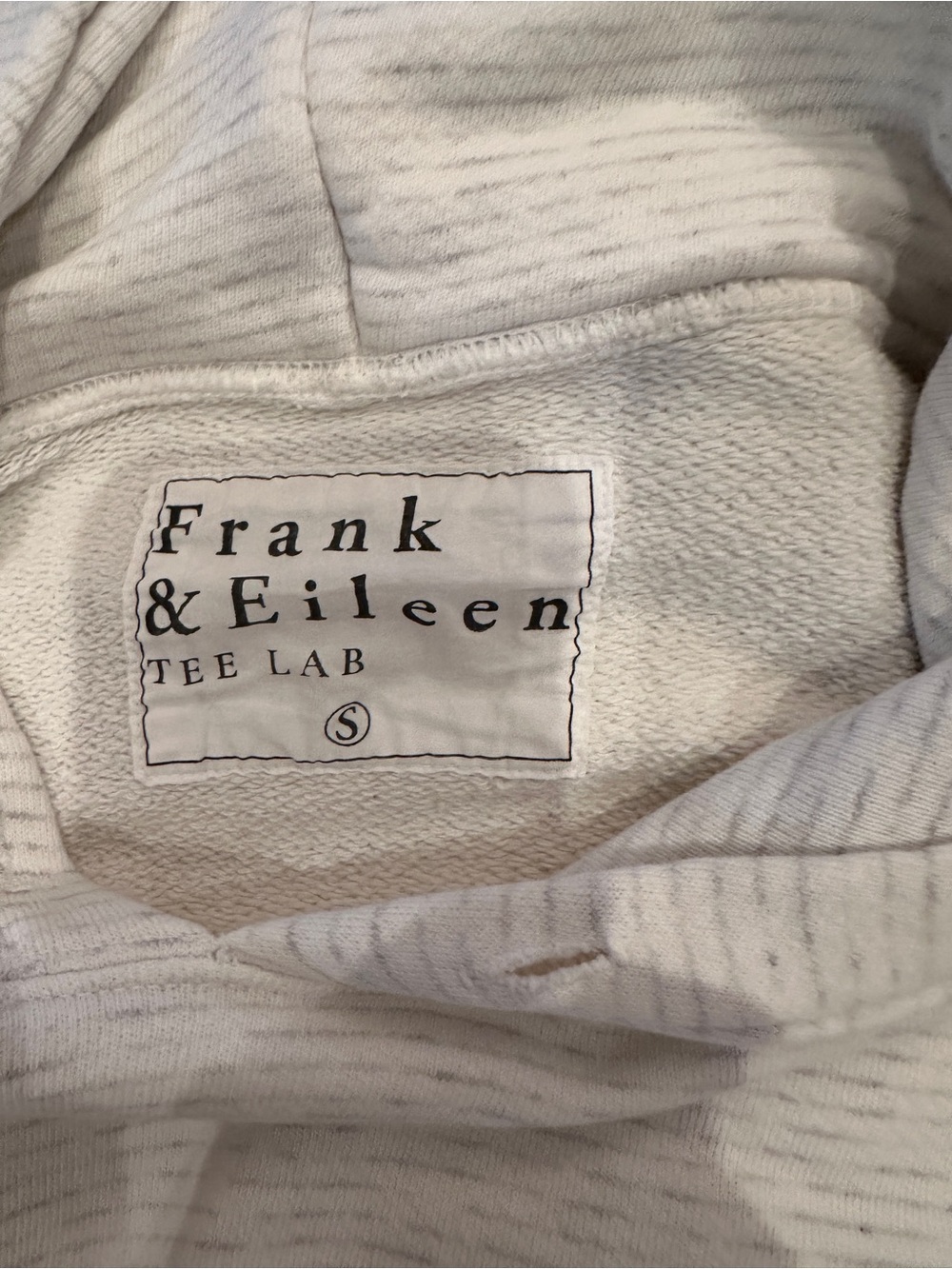 Frank and Eileen hooded Sweatshirt grey and white oversized